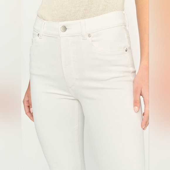 DL1961 Bridget Boot White Raw Hem High Waist Jeans Womens Plus Size 18W NWT - Picture 4 of 14